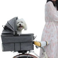 Folding Small Pet Cat Carrier Dog Basket For Bike Bicycle With Removable Rear Seat Dog Basket For Bike Rear Bike Basket Large