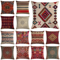 Pillow Cover, Moroccan Boho & Vintage Traditional Farmhouse Style, 18InX18In, 1 Piece, 45 * 45Cm (18