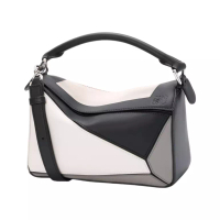 LOEWE Small Puzzle Bag in Nappa Calfskin Grey/Light Ghost Phw