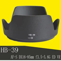 HB-39 HB 39 Lens Hood petal baynet flower lens hood for Nikon AF-S 16-85mm f3.5-5.6 G ED 67mm lens protector Hot Black Plastic