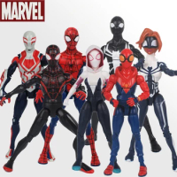 7 Styles Spiderman Action Figure Amazing Spider Man Movable Statue Model Doll Toys with Holder Ornament Gifts for Children