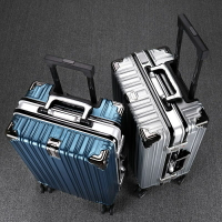 耐用  行李箱男大容量超大密碼箱萬向輪26吋旅行箱24吋鋁框拉桿箱 登機箱 拉桿箱出遊箱 旅行箱