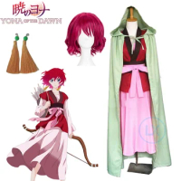Anime Akatsuki no Yona Princess Yona of the Dawn Princess Dress Cloak Women Cosplay Costume Outfits Full Set Adult