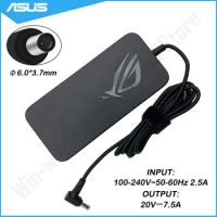 20V 7.5A 150W 6.0X3.7mm Laptop AC Adapter Power Charger For Asus TUF Gaming FX505D FX505DU FX505DT FX705GT K571LI K571GT Laptop