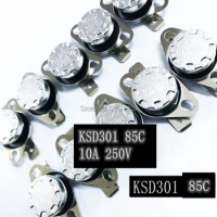 10pcs KSD301 85 Degrees NO Normally open Automatic Closure Temperature switch 85C Normally Closed Automatic Disconnecting Switch