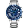 CITIZEN 星辰 CC3030-53L GPS衛星對時光動能腕錶 44mm 藍色系錶盤 銀色系錶帶和錶框