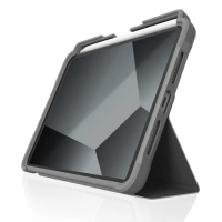 【STM】Dux Plus iPad mini A17 Pro/第6代 專用內建筆槽軍規防摔平板保護殼(黑)