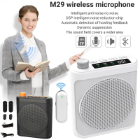 M29 Wireless Lavalier Microphone Speaker Bluetooth 5.0 Portable PA System for Teaching Tour Guide 15