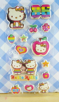 【震撼精品百貨】Hello Kitty 凱蒂貓 KITTY閃亮立體貼紙-彩虹86 震撼日式精品百貨