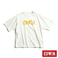 EDWIN 橘標 基本LOGO短袖T恤-男款 米白色