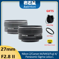 AstrHori 27mm F2.8 II APS-C Large Aperture Prime Lens For Nikon Z Fuji FX Fujifilm FX M4/3 Canon EOS M EF-M Leica L Sigma L