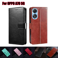 Business Leather Cover For OPPO A78 5G Phone Case For OPPO CPH2483 PHJ110 Funda de Carcasas OPPO A58 A78 a 78 58 5G Mujer Hoesje