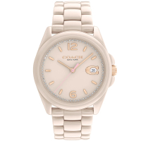 【COACH】官方授權經銷商 優雅質感陶瓷晶鑽手錶-36mm/奶茶色(14504065)