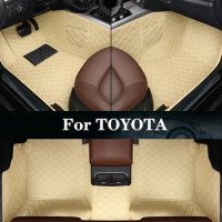 New Side Storage Bag With Customized Leather Car Floor Mat For TOYOTA Kluger Wish Rush SIENTA Verso (7seat) Auto Parts