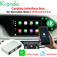 Krando Wireless CarPlay Interface Box For Mercedes Benz E W212 Coupe C207 NTG 4.0 4.5 5.0 2009-2016 BT Android Auto