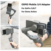 OM4 Osmo Mobile 3 Switch Mount Adapter for Gopro 5 6 7 DJI Osmo Action Camera w/ Lens Hood Handheld Gimbal Stabilizer Converter