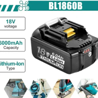 Original 18V Makita 6000mAh Lithium ion Rechargeable Battery 18v drill Replacement Batteries BL1860 BL1830 BL1850 BL1860B