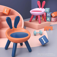 兒童動物小凳子換鞋椅子時尚創意兔子家用腳凳卡通矮凳塑料小板凳 「四季小屋」