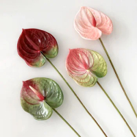 Artificial Flower 3D Printing Small Size Single Anthurium Andraeanum Lind Guanyin Lotus Home Wedding Design Ornamental Flower Fl