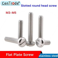 M3 M4 M5 GB67 stainless steel 304 one-word plate screw open slot one-word round head screw 40Pcs