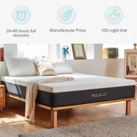 Molblly Queen Mattress - 12-Inch Hybrid Mattress with Individual Pocket Springs and Foam, Queen Size Bed in a Box, Breathable
