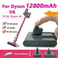 V6 Battery 21.6V 12800 mAh for Dyson V6 Vacuum Cleaner DC58 DC59 DC62 650 770 880 SV03 SV04 SV05 SV06 SV07 SV09