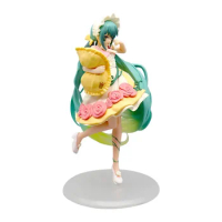 20CM Anime Hatsune Miku Figure Virtual Singer Manga Statue Figurines Model Toys Computer Desk Cake Decoration Hatsune Miku Gift