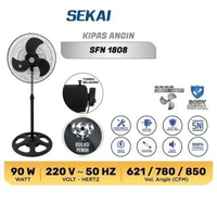 SEKAI Kipas Angin Berdiri Tornado Metal Stand Fan SFN-1808 / SFN-1809 Ukuran 18 Inch SFN-1808 (BLACK