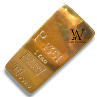 Miniatur Emas Batangan 1000 gr Engel Hard London Kuningan Solid 1 Pcs