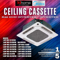 2025 new Midea Ceiling Cassette Air Cond R32 WIFI INVERTER/ Non Inverter 1.5HP/2.0HP/2.5HP/3.0HP MCD