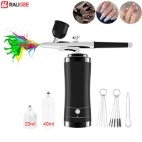 Airbrush Nail With Compressor Portable Air Brush Nails Compressor For Nail Art Painting Crafts Cake Mini Airbrush Compressor Kit