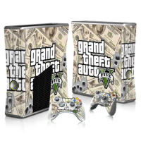 GTA5 Game console sticker for xbox 360 slim vinyl decal skin wholesale
