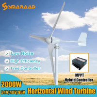 THE Best Monster Level Wind Generator 2000W 24V 48V 96V Wind Turbine 2000w Wind Generator Charge Controller For Marine and Land