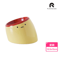 【PURROOM】寵物陶瓷食盆 布丁 斜口(瓷碗)