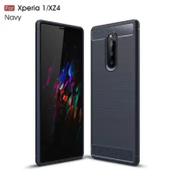 For Sony Xperia 1 Anti-Full Carbon Fiber Cases For Sony Xperia 1 Soft Silicon Carbon Fiber Phone Cover For Sony XZ4 tpu Case