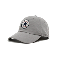 【CONVERSE】棒球帽 All Star Patch Baseball Cap 灰 白 可調帽圍 刺繡 老帽 帽子(10022134A41)