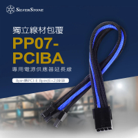 【SilverStone 銀欣】PP07-PCIBA(8pin轉PCI-E 8pin 6+2接頭 電源供應器延長線)