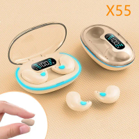Tai Nghe Ngủ, X55, Tai Nghe Không Dây Mini, Tai Nghe Bluetooth TWS Âm Thanh Nổi, Tai Nghe Ẩn, Có Mic