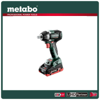 【metabo 美達寶】18V鋰電無刷衝擊扳手機 4.0Ah單電套裝組 隨附系統工具箱(SSW 18 LT 300 BL)