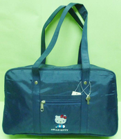 【震撼精品百貨】Hello Kitty 凱蒂貓~KITTY手提袋肩背包補習袋『深藍側坐』
