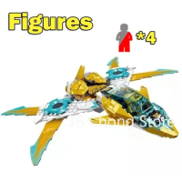 293pcs Ninjasn Series Golden Dragon Jet Building Blocks Zane Jet Aircraft Compatible 71770 Bricks Toys For Boy