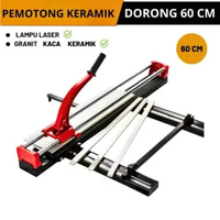 Potong Granit kramik Manual Laser 60 CM Tile Cutter Dorong Premium Pemotong Granit Saja