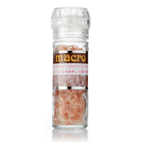 英國Macro天然喜馬拉雅山岩鹽研磨罐(圓罐) 100g