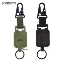 1PCS Sporty Retractable Key Ring Anti-Theft Metal Easy-to-pull Buckle Rope Elastic Keychain Anti Lost Key Chain Backpack Buckle