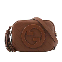 【GUCCI】Blondie GG 標誌及流蘇小款相機包(原色)