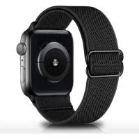 Nylon Strap for Apple Watch Band Ultra 2 49mm 45mm 44mm 40mm 42mm 41mm Knitted elastic Loop bracelet iWatch Series 5 6 SE 7 8 9