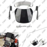 5"-9.45" Motorbike Headlight Windshield Wind Deflector Windcreen For Suzuki SV 400 1000 ST250 For Honda CB750 VTZ250 GB400