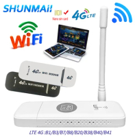 150Mbps 4G LTE WiFi Router Portable Pocket Mobile WiFi Hotspot USB Dongle Wireless Unlocked Modem Stick With SIM Card Antenna