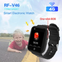 4G Waterproof RF-V46 Smart GPS Watch For Kids Elderly Digital Watch Tracker With Bracelet Wristband SOS Geo-fence Remove alarm