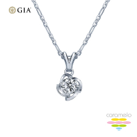 【彩糖鑽工坊】GIA 鑽石 30分 D成色 鑽石項鍊 玫瑰花項鍊(EX車工 鑽石)
